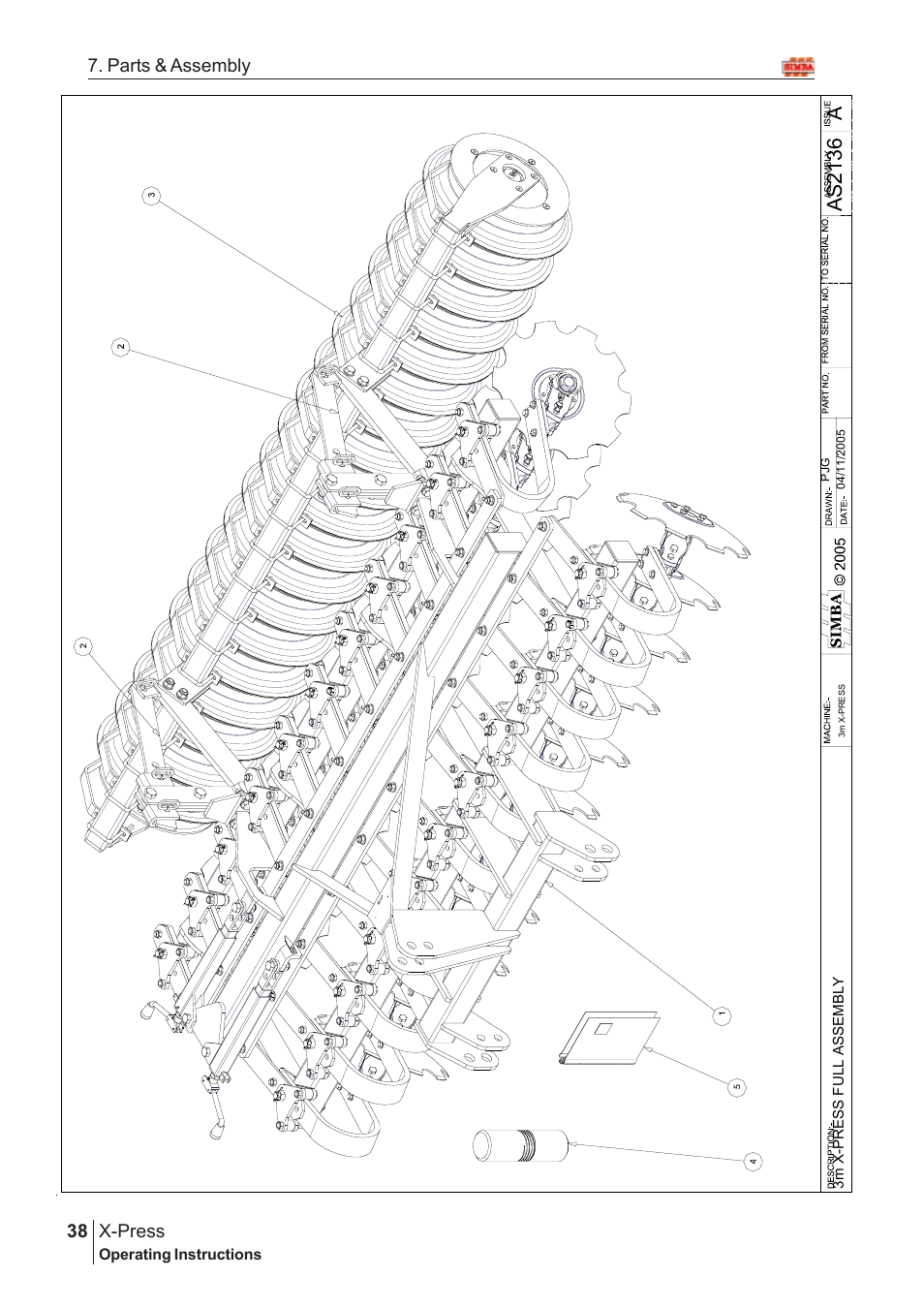 Aas2 13 6, X-press, 38 7. parts & assembly | Great Plains X-PresS 2006 Assembly Instructions User Manual | Page 4 / 50