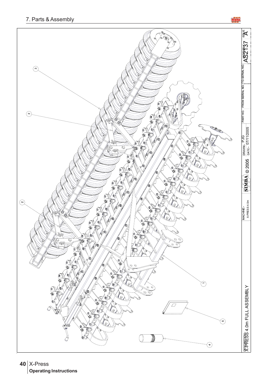 Aas2 13 7, X-press, 40 7. parts & assembly | Great Plains X-PresS 2006 Assembly Instructions User Manual | Page 6 / 50