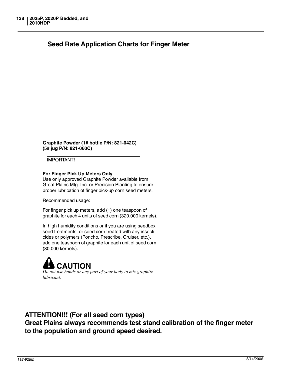 Caution | Great Plains 2025P Operator Manual User Manual | Page 140 / 166
