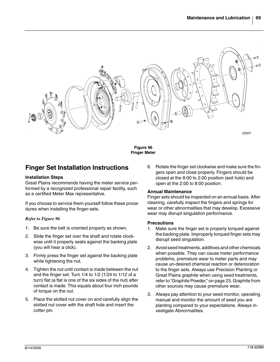 Finger set installation instructions | Great Plains 2025P Operator Manual User Manual | Page 71 / 166