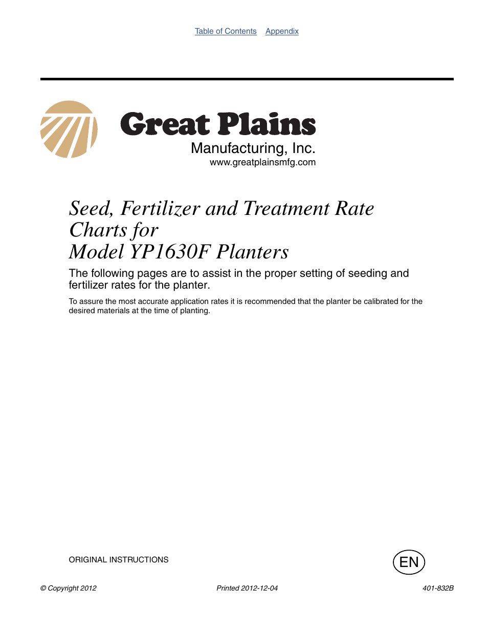 Great Plains YP1630F-1670 Material Rate User Manual | 42 pages
