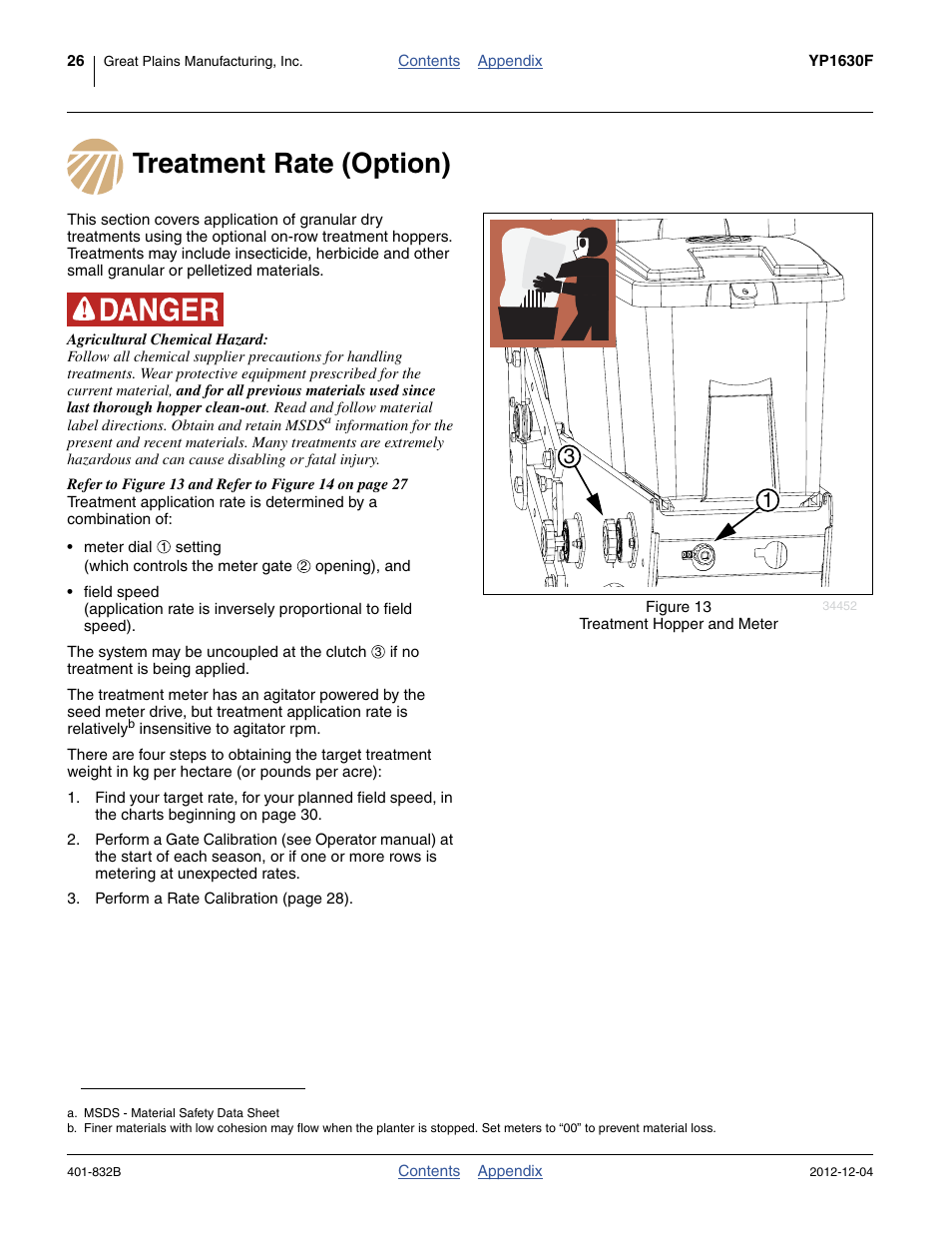 Treatment rate (option) | Great Plains YP1630F-1670 Material Rate User Manual | Page 28 / 42