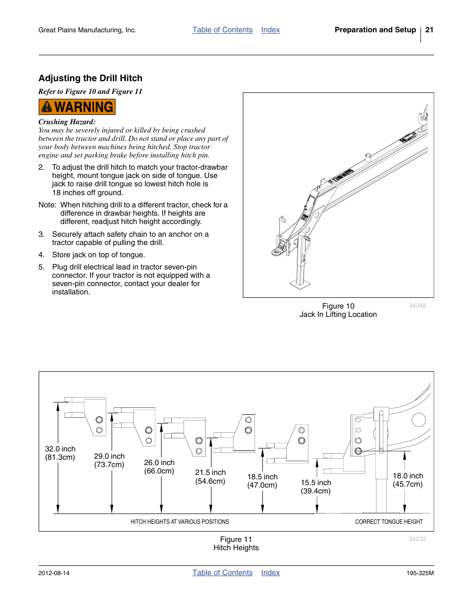 Adjusting the drill hitch | Great Plains 3S-5000HDF Operator Manual User Manual | Page 25 / 94