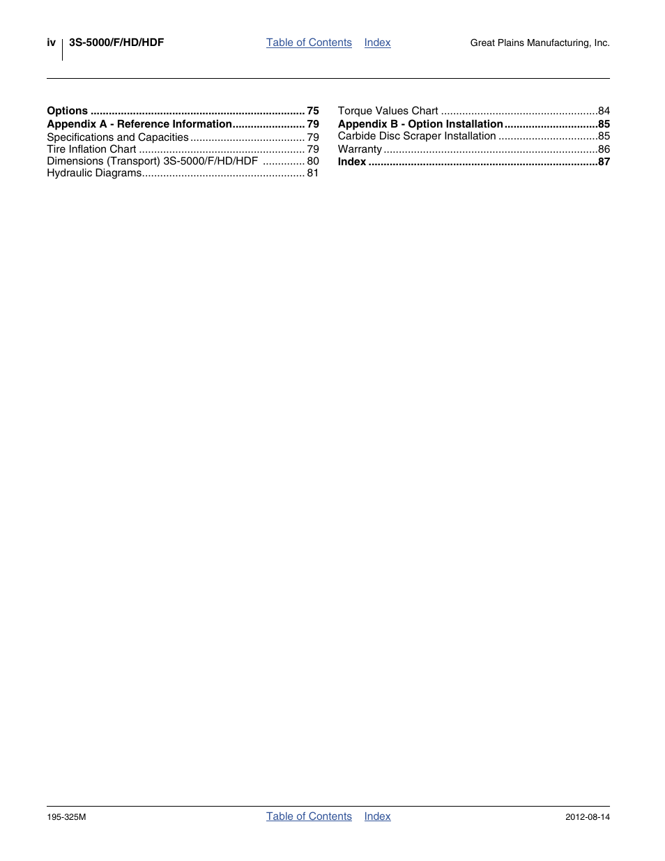 Great Plains 3S-5000HDF Operator Manual User Manual | Page 4 / 94