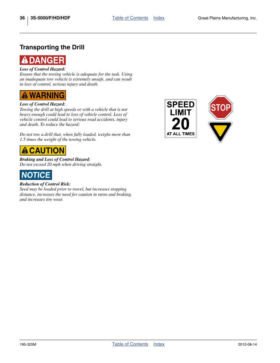 Transporting the drill | Great Plains 3S-5000HDF Operator Manual User Manual | Page 40 / 94