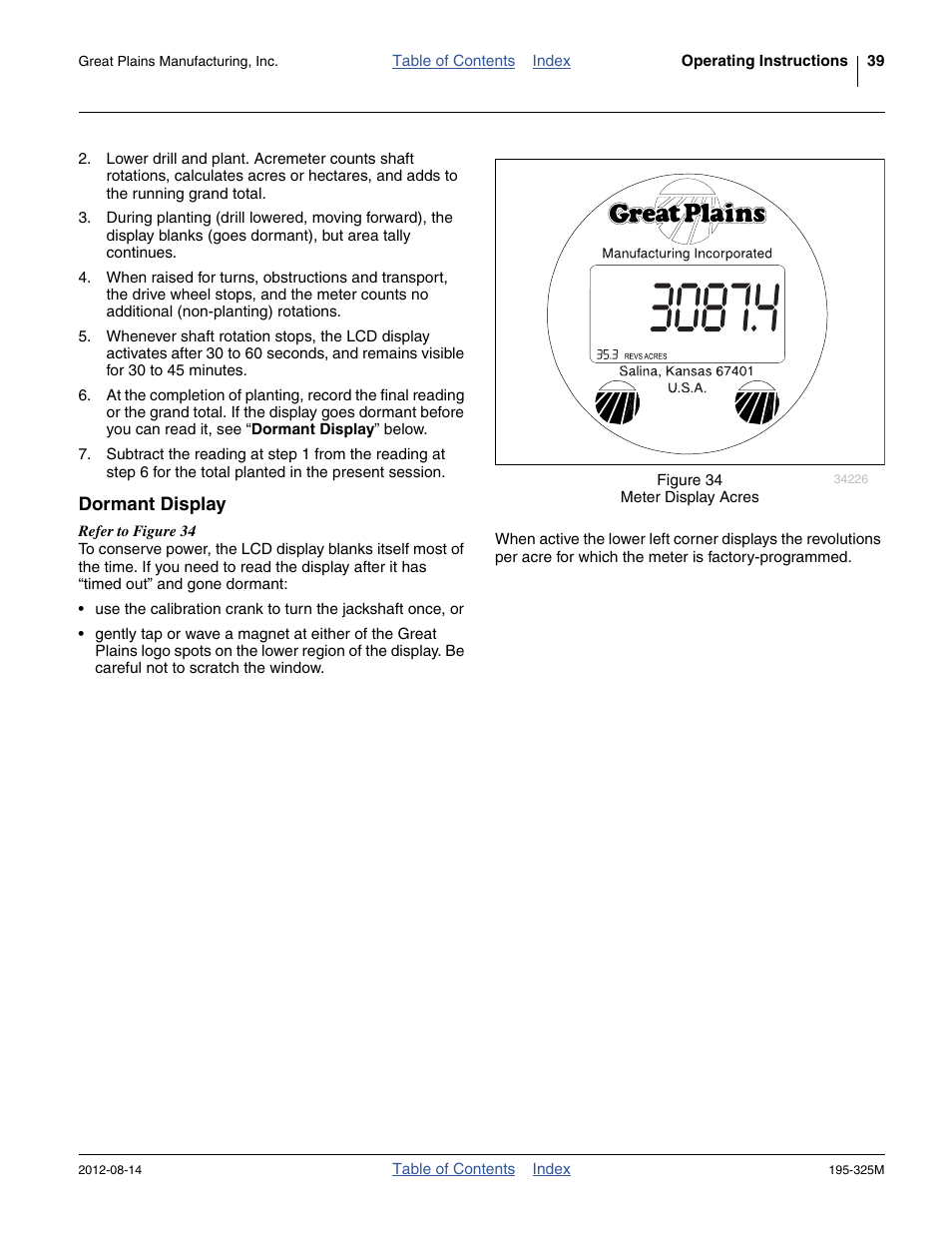 Dormant display, Lank, see “ dormant display ”” belo | Great Plains 3S-5000HDF Operator Manual User Manual | Page 43 / 94