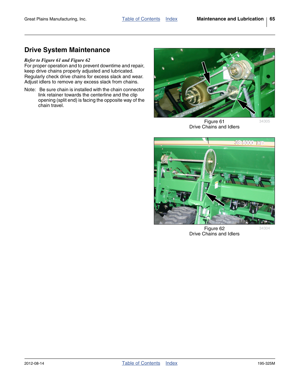 Drive system maintenance | Great Plains 3S-5000HDF Operator Manual User Manual | Page 69 / 94