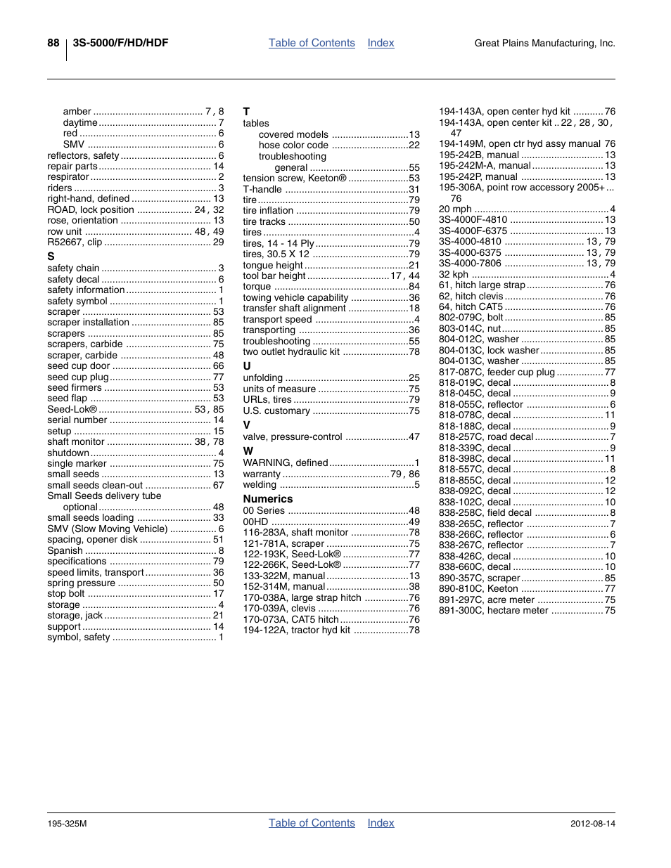 Great Plains 3S-5000HDF Operator Manual User Manual | Page 92 / 94