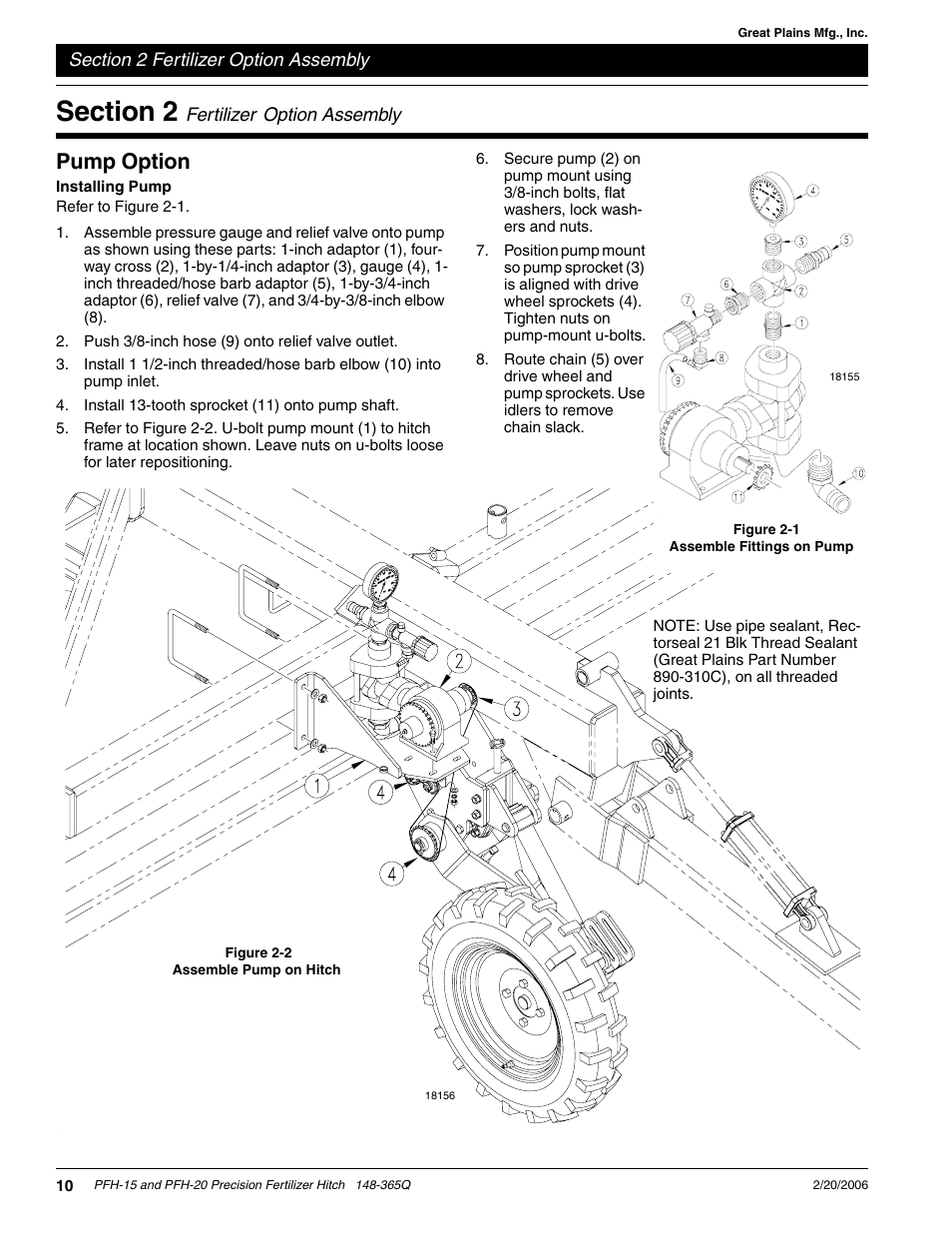 Pump option | Great Plains PH-20 Predelivery Manual User Manual | Page 12 / 23