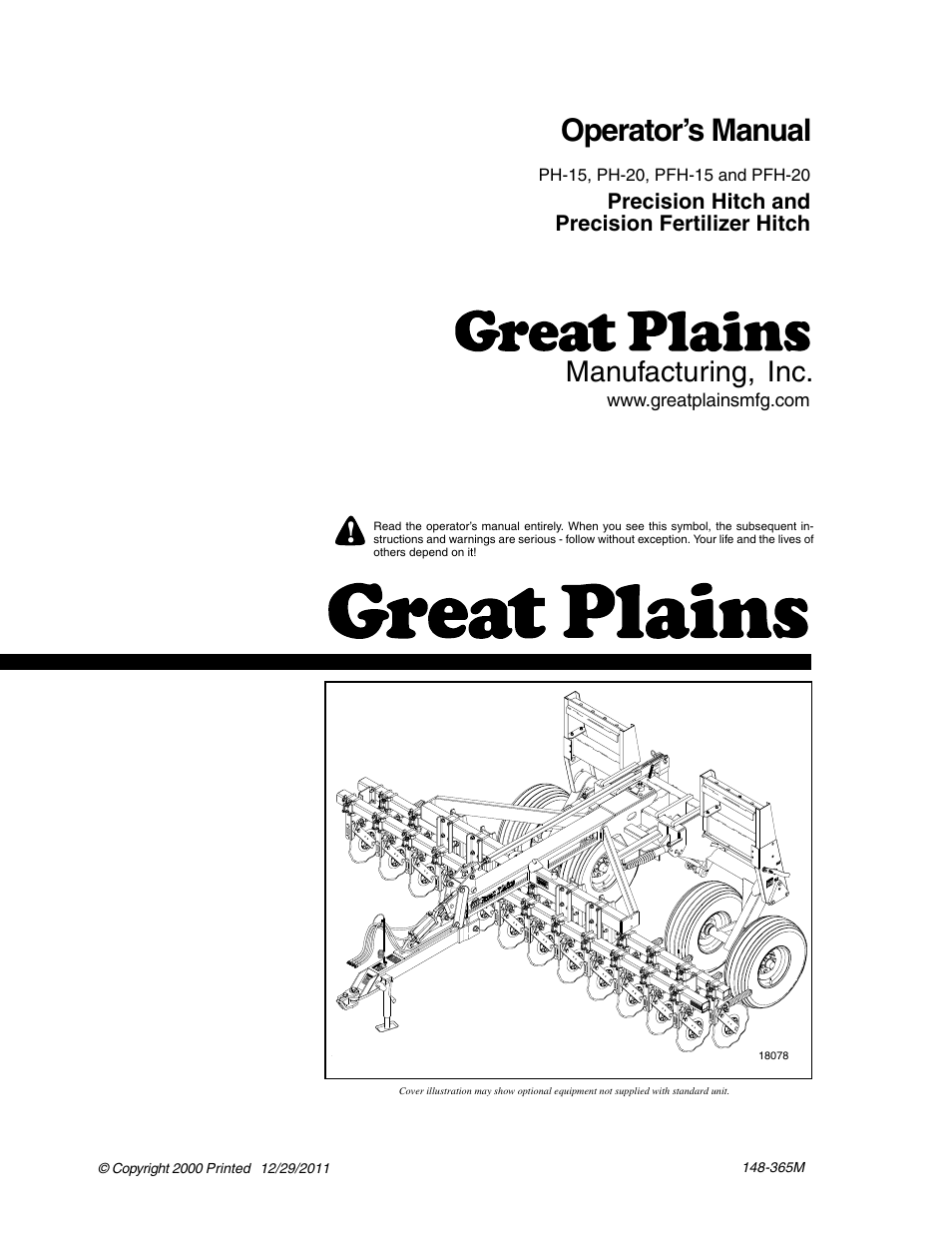 Great Plains PH-20 Operator Manual User Manual | 46 pages