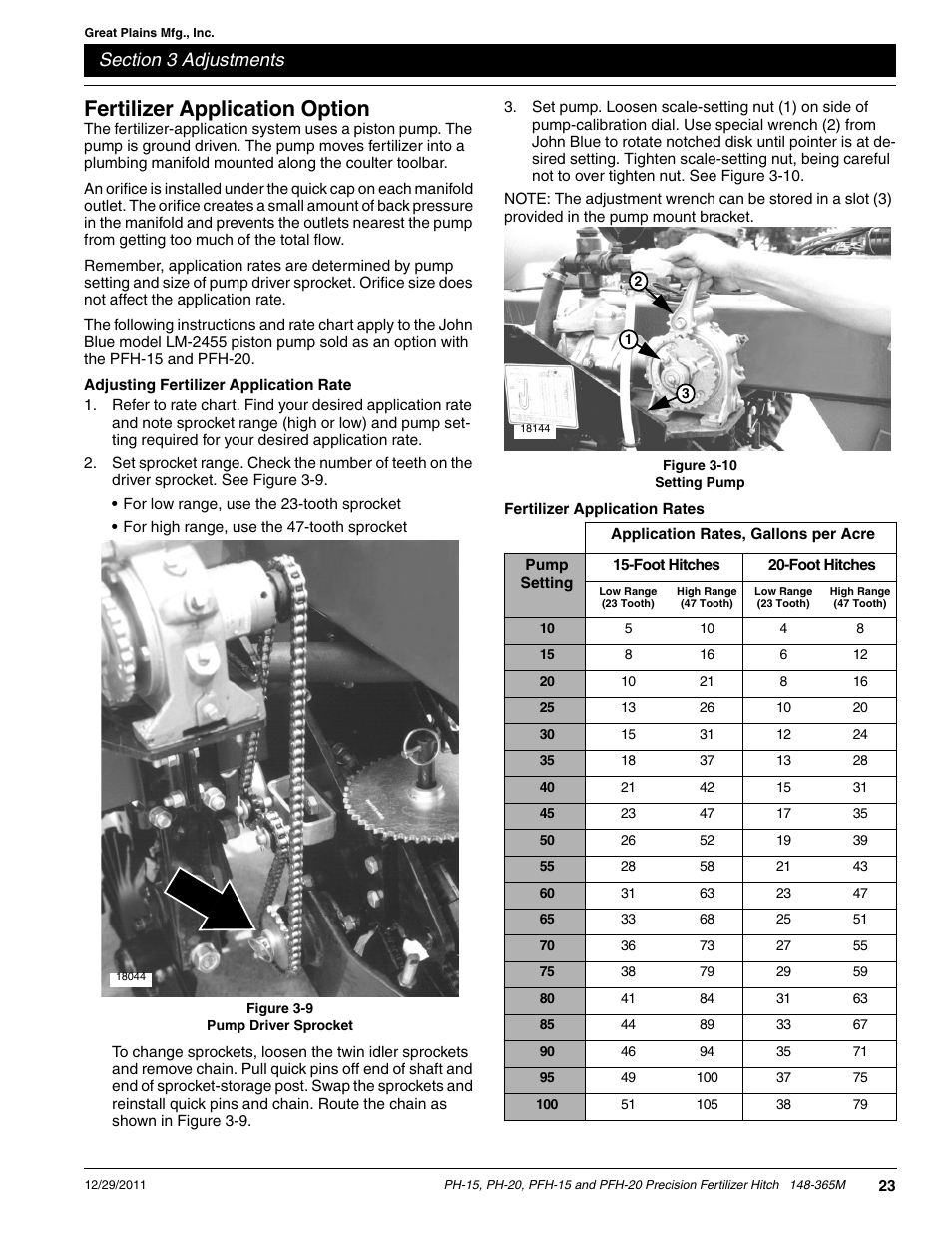 Fertilizer application option | Great Plains PH-20 Operator Manual User Manual | Page 25 / 46