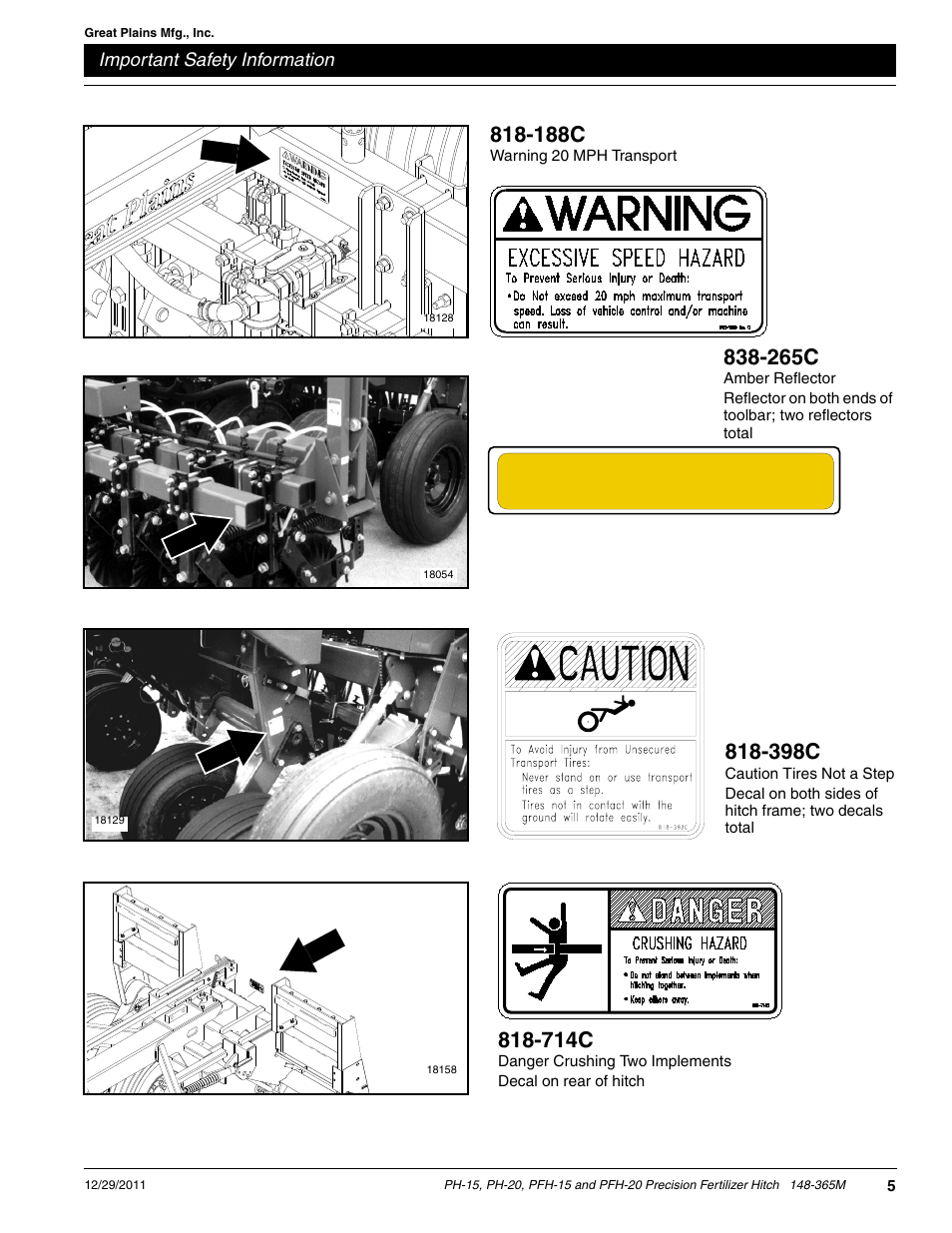 188c, 265c, 398c | 714c | Great Plains PH-20 Operator Manual User Manual | Page 7 / 46