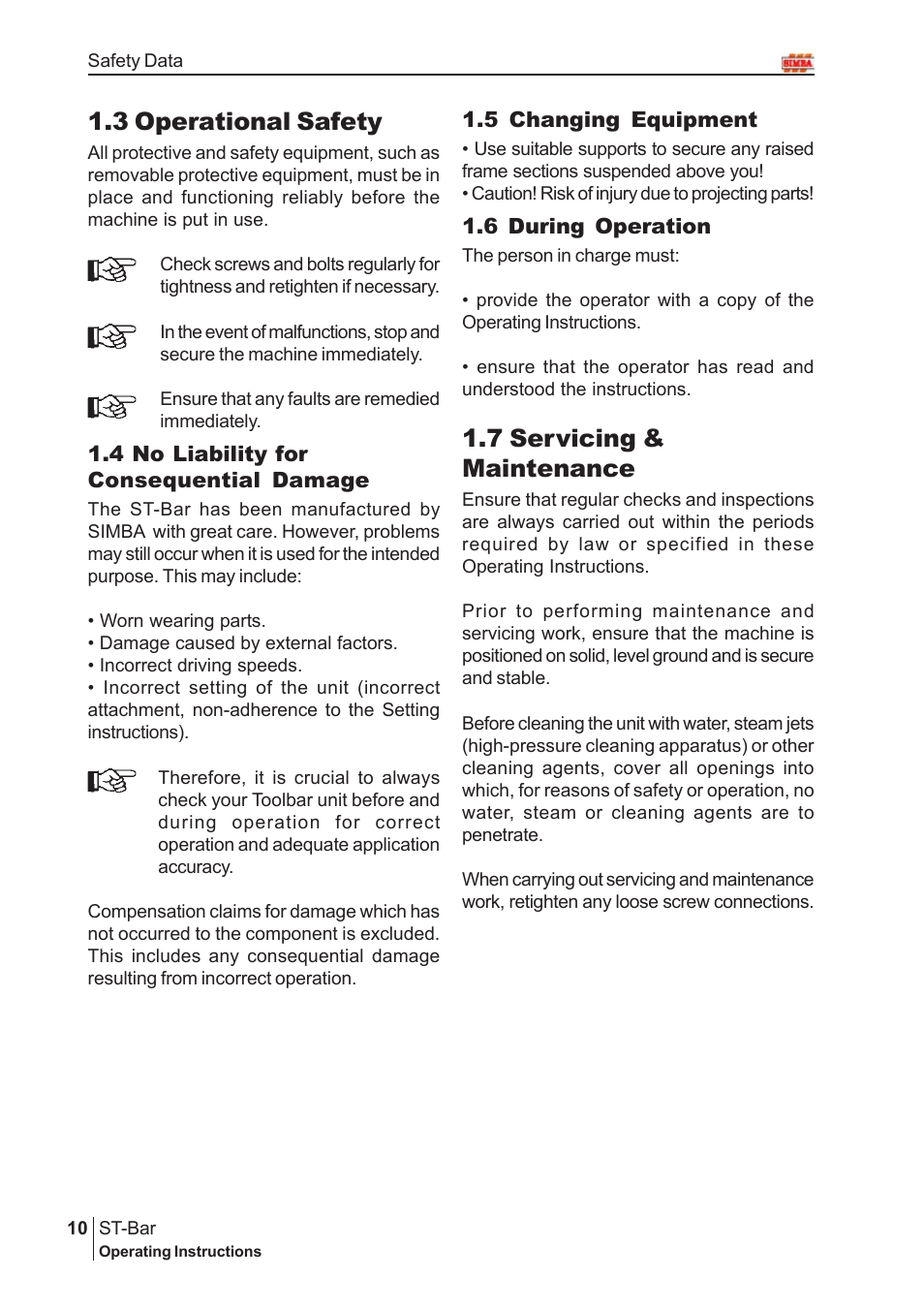 7 servicing & maintenance, 3 operational safety | Great Plains P15126 Serial No 12724 User Manual | Page 10 / 34