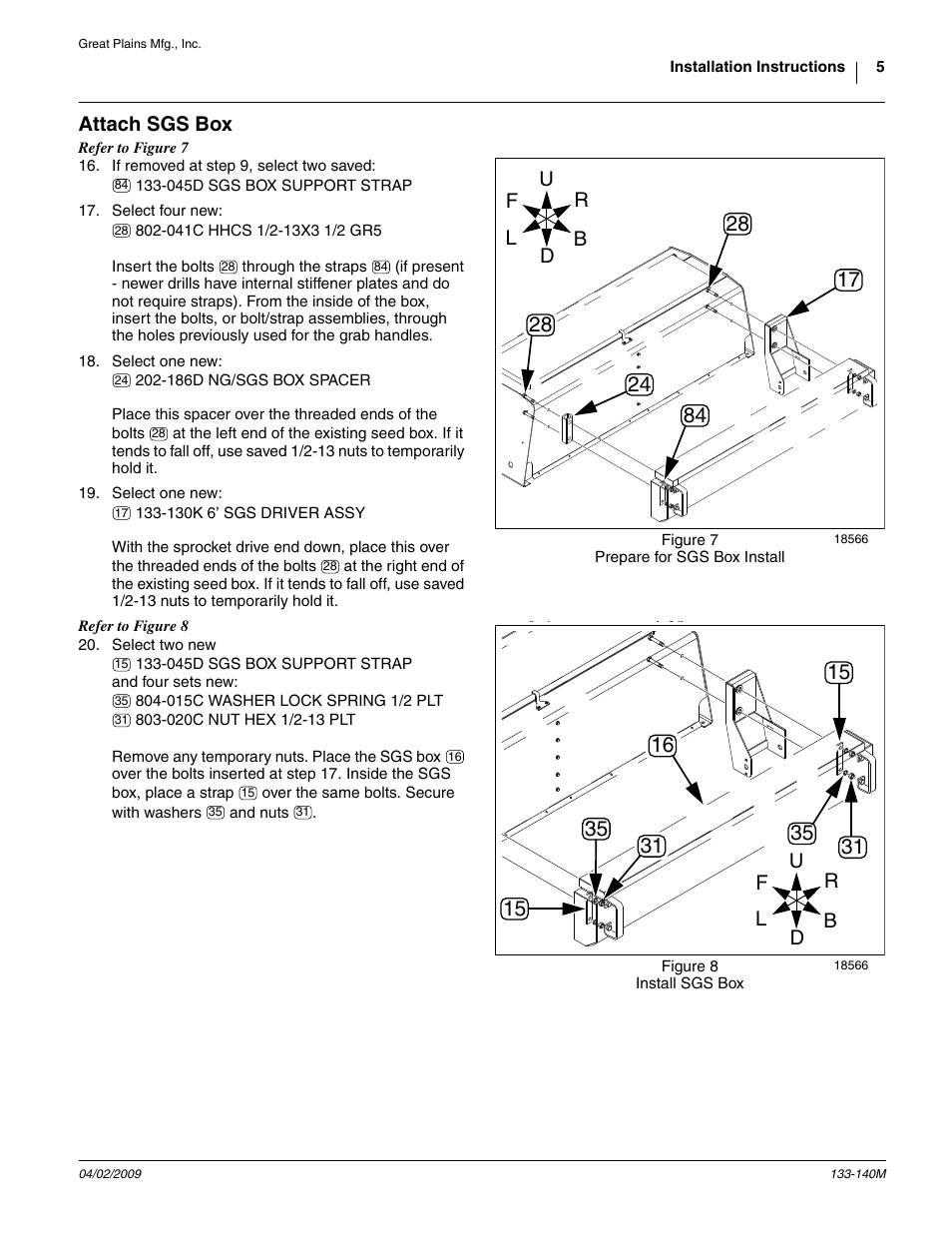 Attach sgs box | Great Plains 3P606NT Assembly Instructions User Manual | Page 5 / 22