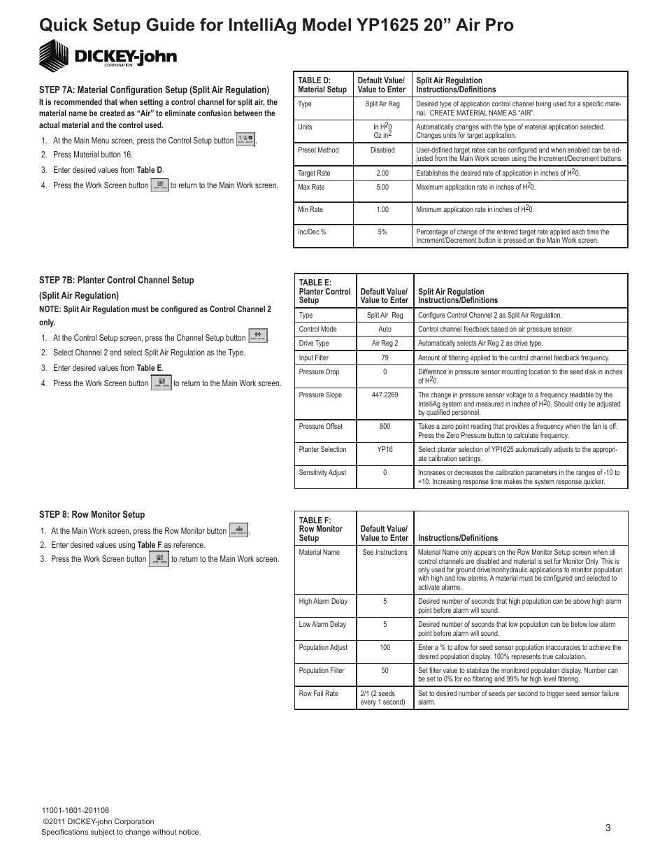 Great Plains YP1625A-2420 24 Row 20-Inch Quick Start User Manual | Page 3 / 6