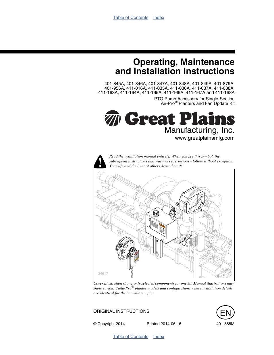 Great Plains PTO Kits Single-Section User Manual | 82 pages