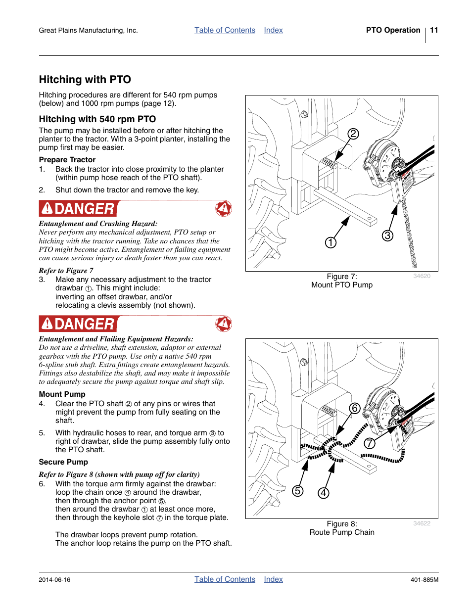 Hitching with pto, Hitching with 540 rpm pto, Prepare tractor | Mount pump, Secure pump, Prepare tractor mount pump secure pump | Great Plains PTO Kits Single-Section User Manual | Page 15 / 82