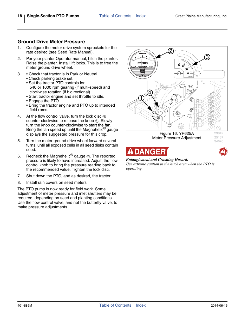 Ground drive meter pressure | Great Plains PTO Kits Single-Section User Manual | Page 22 / 82