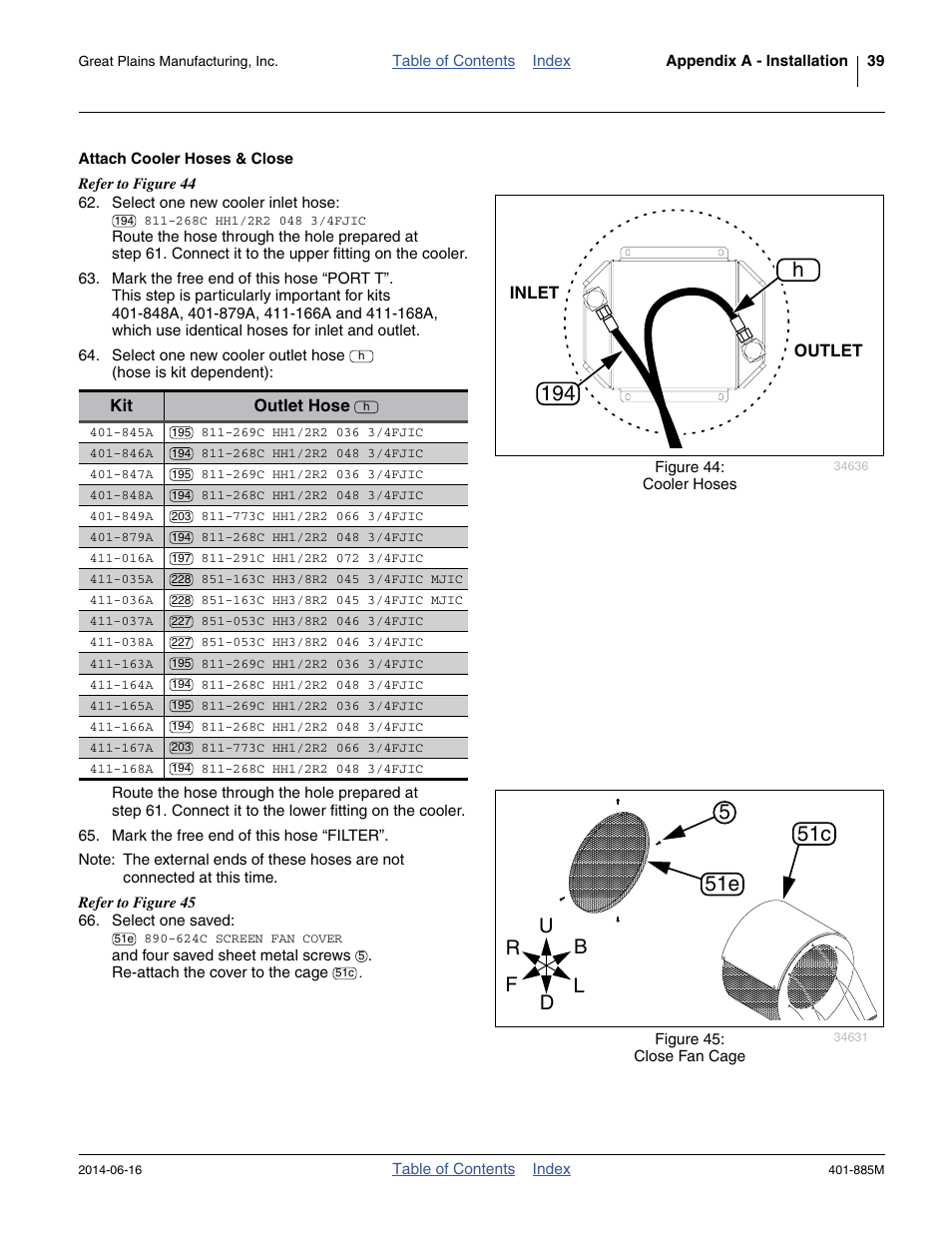 Attach cooler hoses & close, 194 h | Great Plains PTO Kits Single-Section User Manual | Page 43 / 82