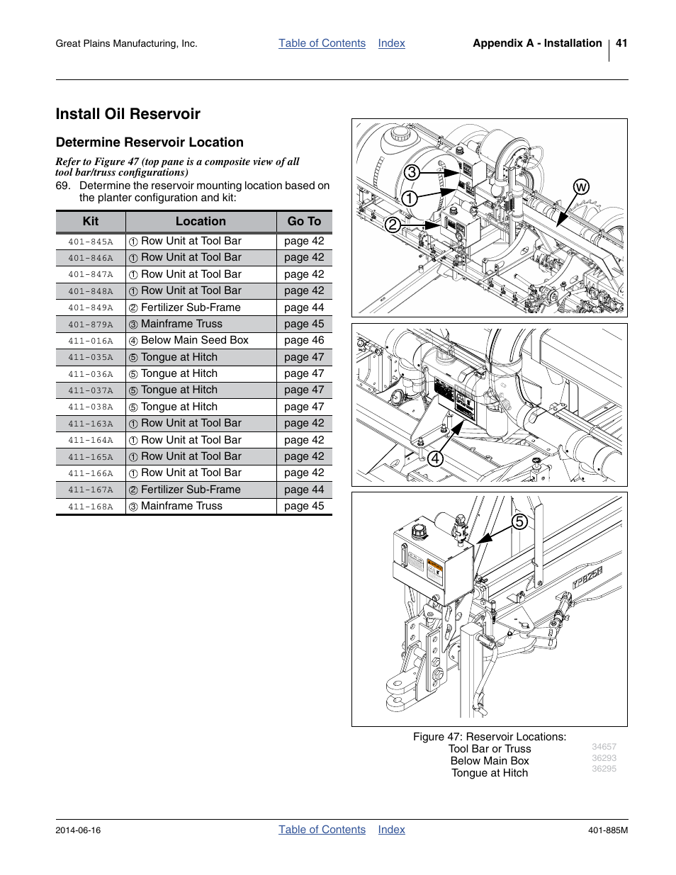 Install oil reservoir, Determine reservoir location, 21 3 w | Great Plains PTO Kits Single-Section User Manual | Page 45 / 82