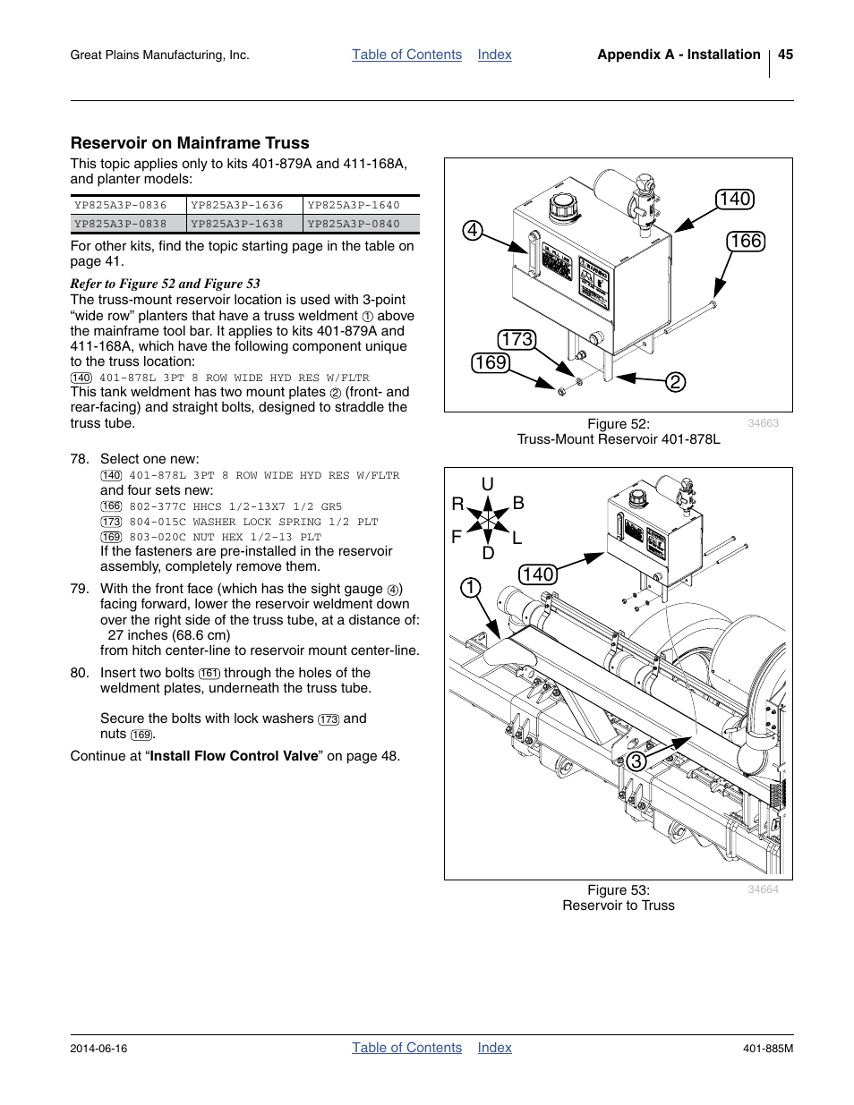 Reservoir on mainframe truss | Great Plains PTO Kits Single-Section User Manual | Page 49 / 82
