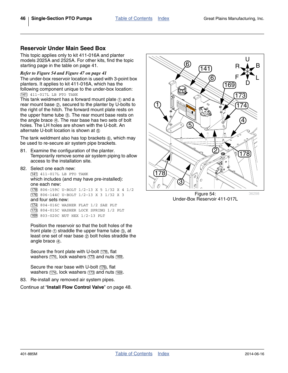 Reservoir under main seed box | Great Plains PTO Kits Single-Section User Manual | Page 50 / 82