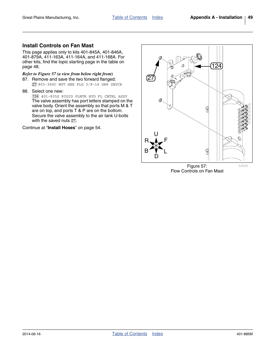 Install controls on fan mast | Great Plains PTO Kits Single-Section User Manual | Page 53 / 82