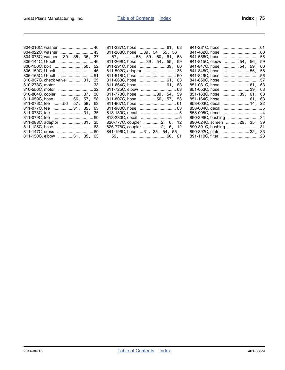 Great Plains PTO Kits Single-Section User Manual | Page 79 / 82