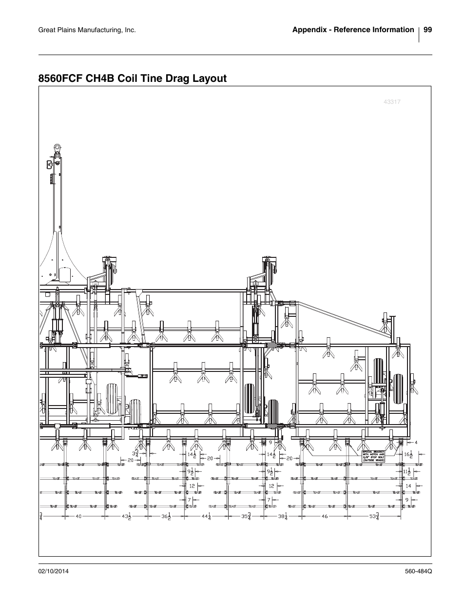 8560fcf ch4b coil tine drag layout | Great Plains 8560 FCF Predelivery Manual User Manual | Page 103 / 124