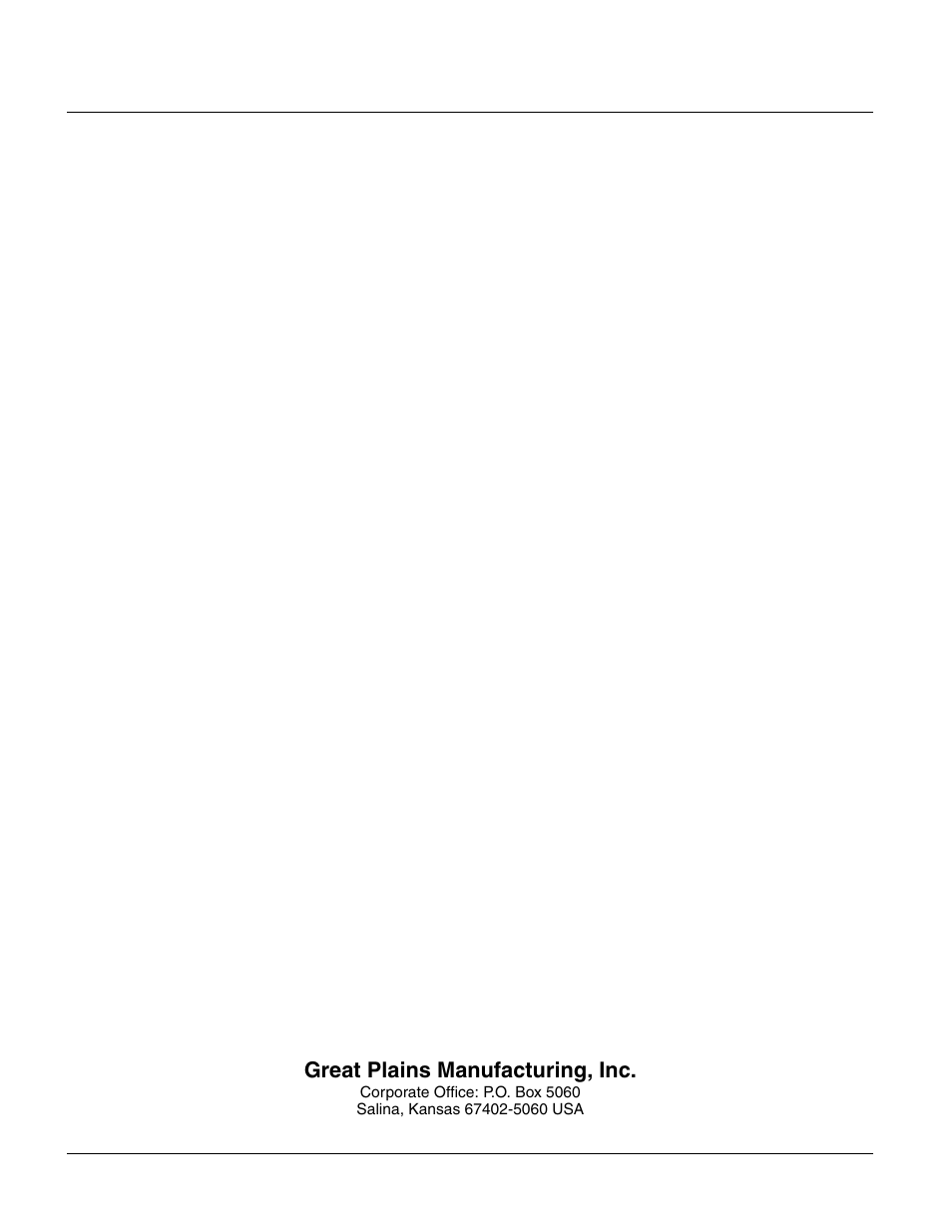 Great plains manufacturing, inc | Great Plains 8560 FCF Predelivery Manual User Manual | Page 124 / 124