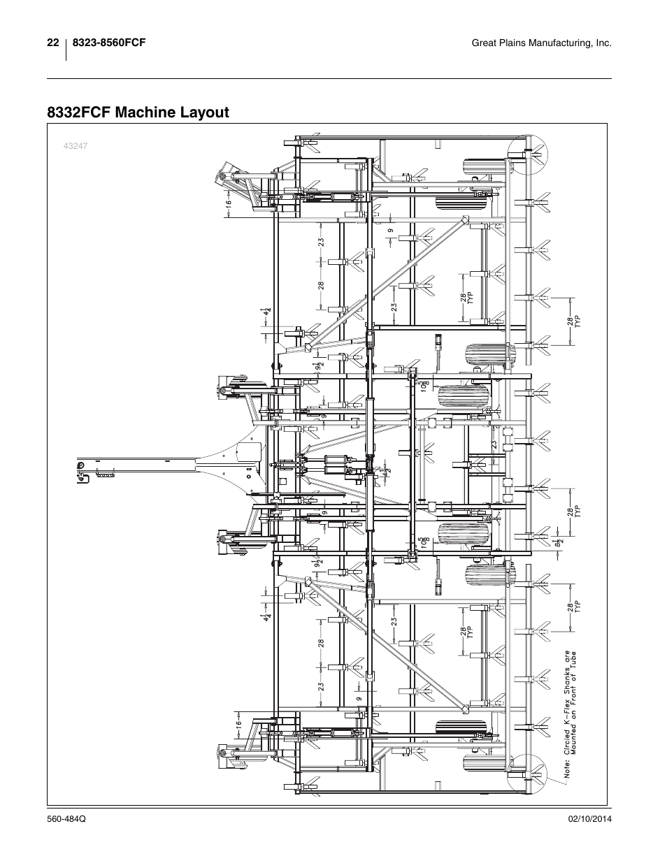 8332fcf machine layout | Great Plains 8560 FCF Predelivery Manual User Manual | Page 26 / 124