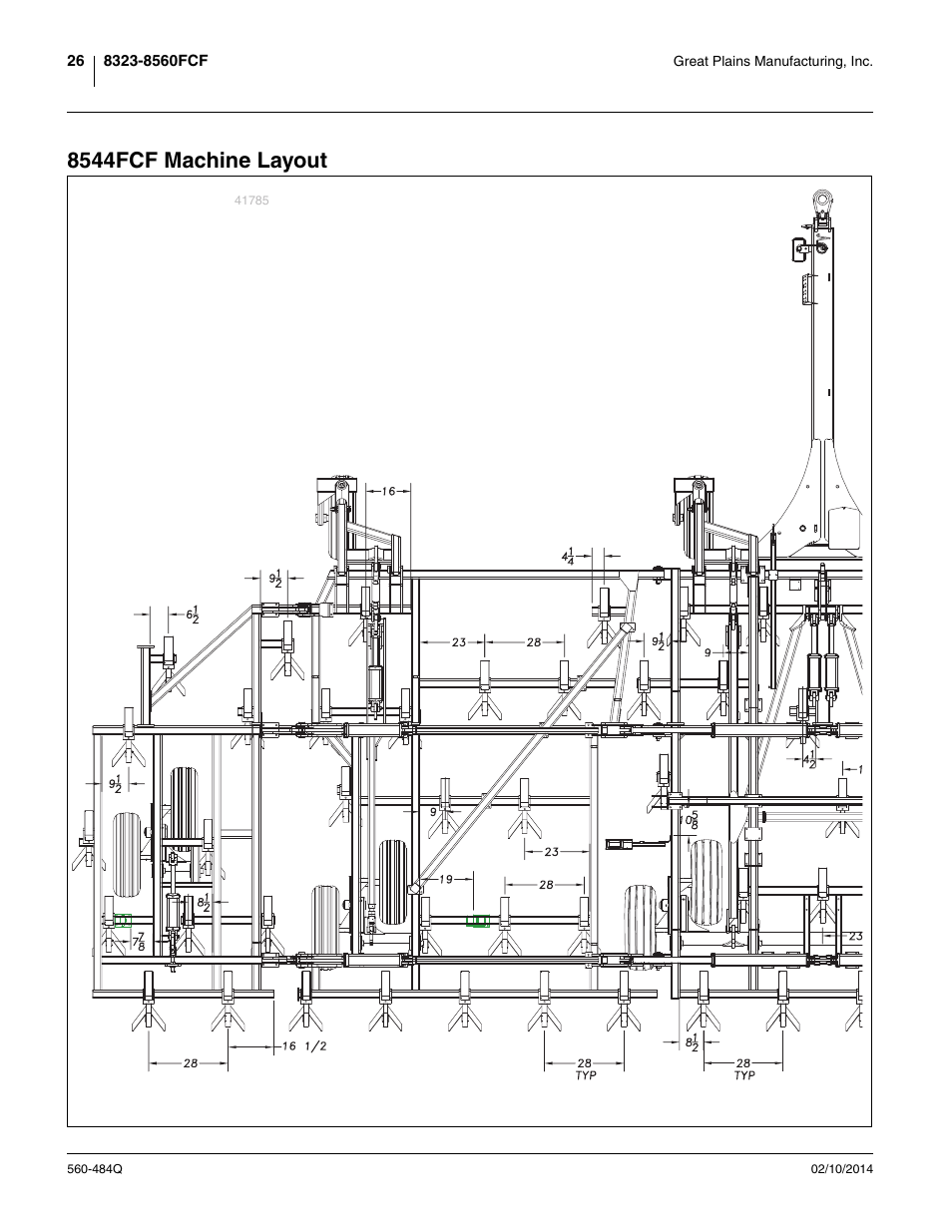 8544fcf machine layout | Great Plains 8560 FCF Predelivery Manual User Manual | Page 30 / 124