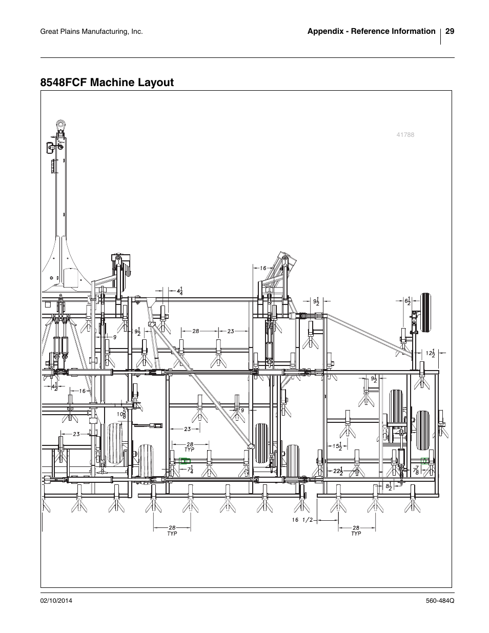 8548fcf machine layout | Great Plains 8560 FCF Predelivery Manual User Manual | Page 33 / 124