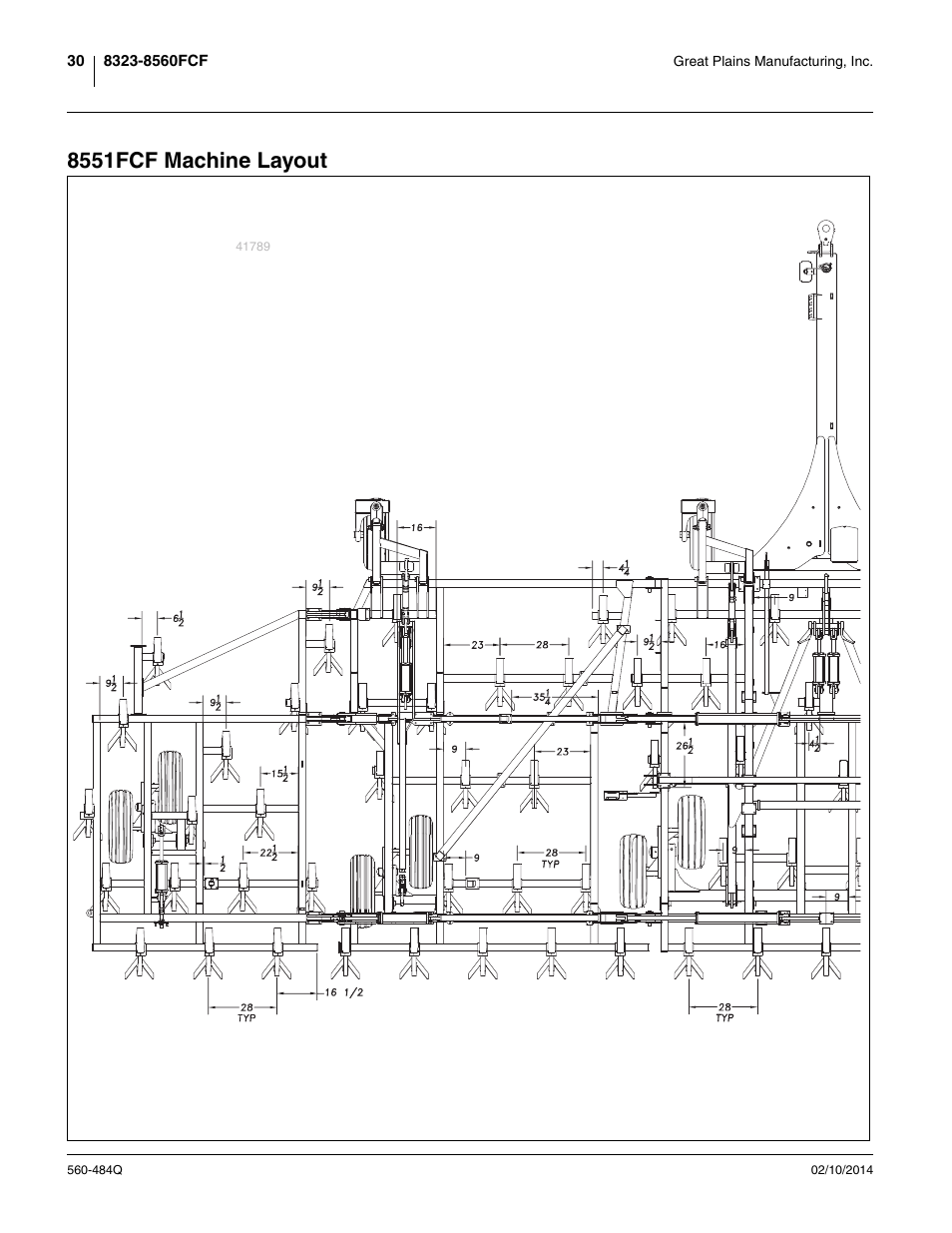 8551fcf machine layout | Great Plains 8560 FCF Predelivery Manual User Manual | Page 34 / 124