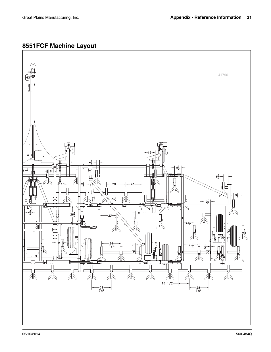 8551fcf machine layout | Great Plains 8560 FCF Predelivery Manual User Manual | Page 35 / 124
