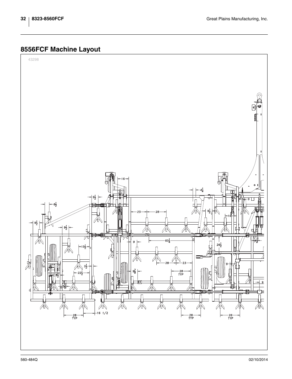 8556fcf machine layout | Great Plains 8560 FCF Predelivery Manual User Manual | Page 36 / 124
