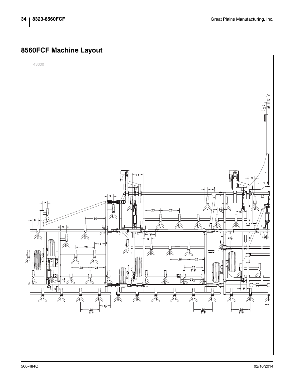 8560fcf machine layout | Great Plains 8560 FCF Predelivery Manual User Manual | Page 38 / 124