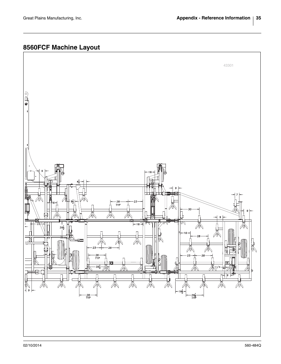 8560fcf machine layout | Great Plains 8560 FCF Predelivery Manual User Manual | Page 39 / 124