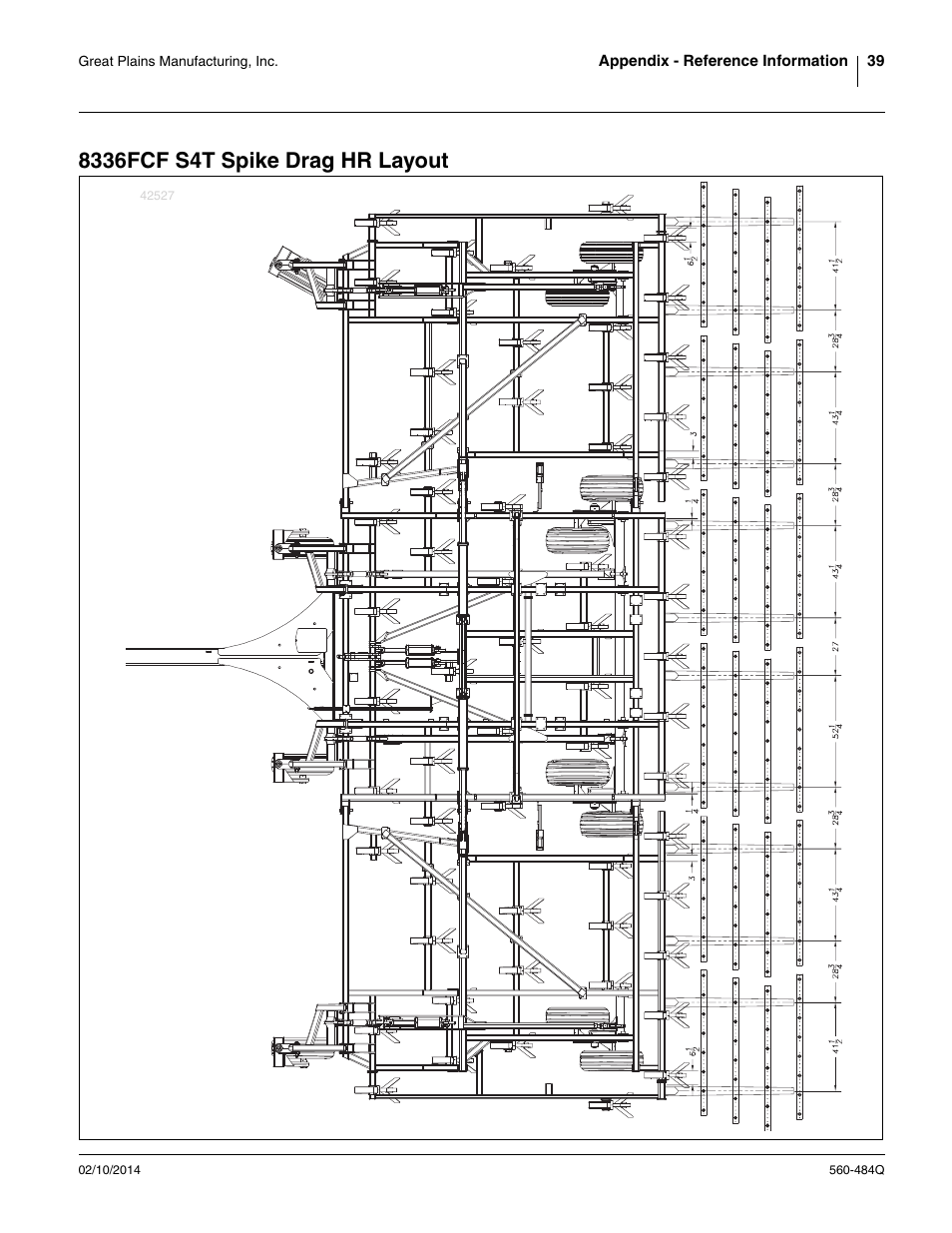 8336fcf s4t spike drag hr layout | Great Plains 8560 FCF Predelivery Manual User Manual | Page 43 / 124