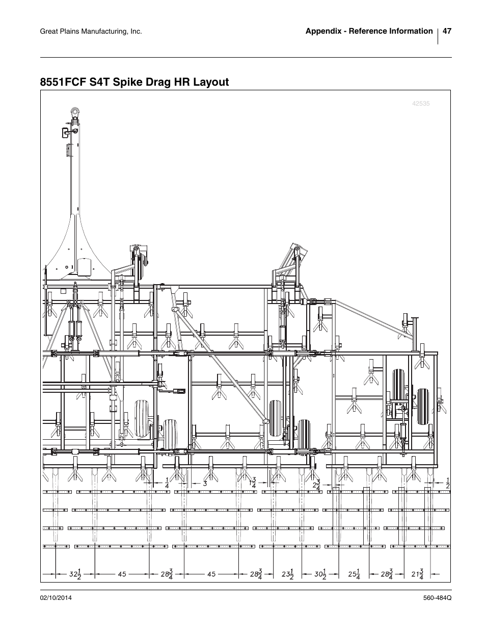 8551fcf s4t spike drag hr layout | Great Plains 8560 FCF Predelivery Manual User Manual | Page 51 / 124