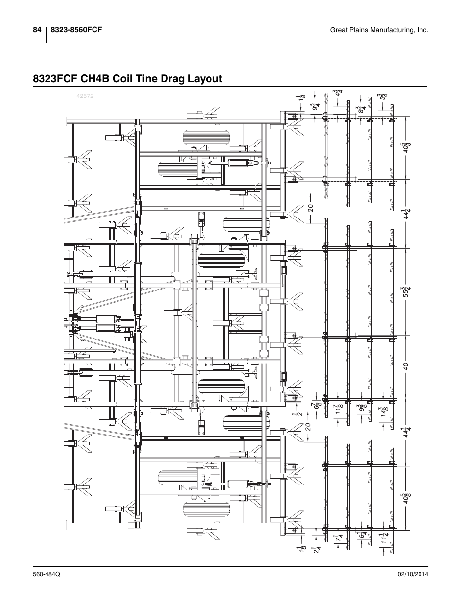 8323fcf ch4b coil tine drag layout | Great Plains 8560 FCF Predelivery Manual User Manual | Page 88 / 124