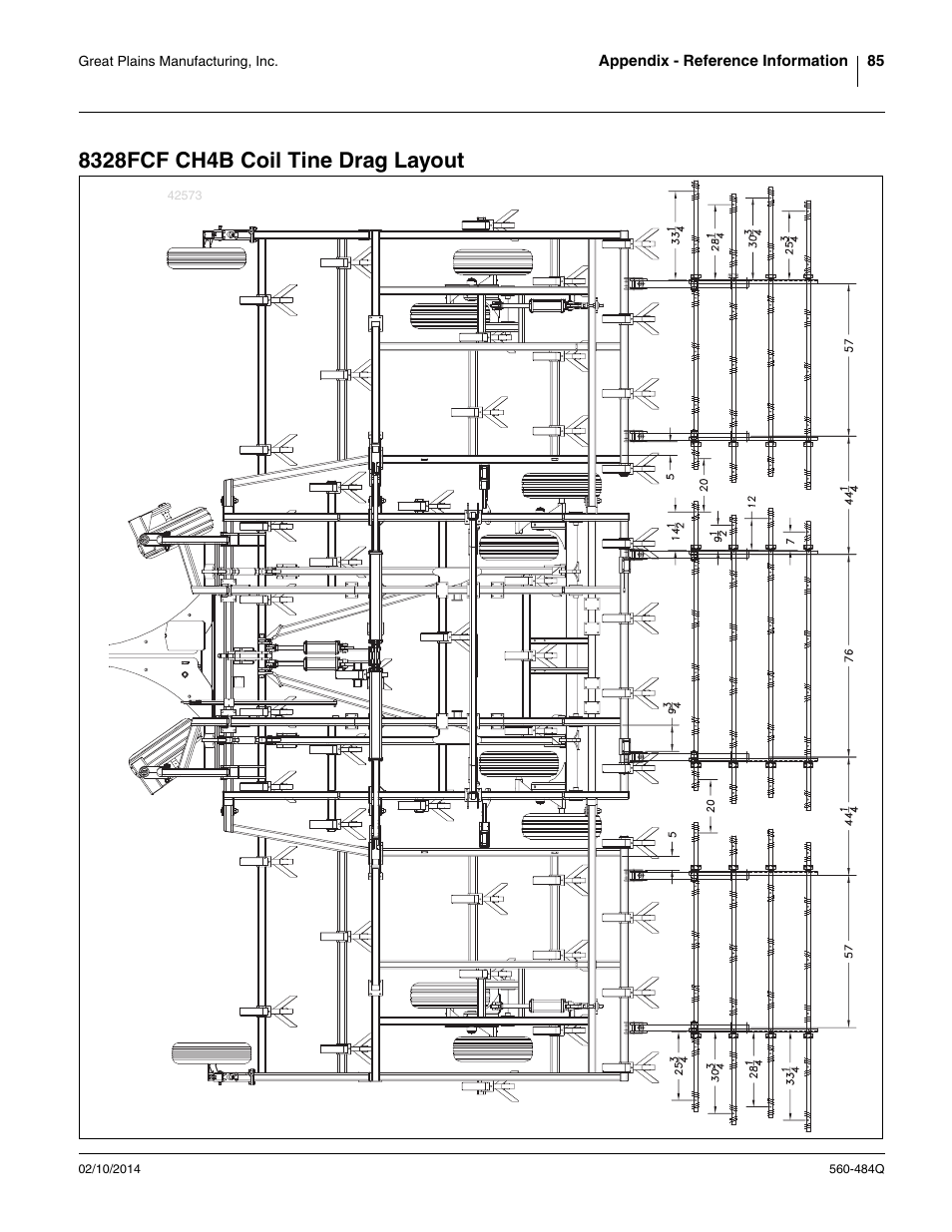 8328fcf ch4b coil tine drag layout | Great Plains 8560 FCF Predelivery Manual User Manual | Page 89 / 124