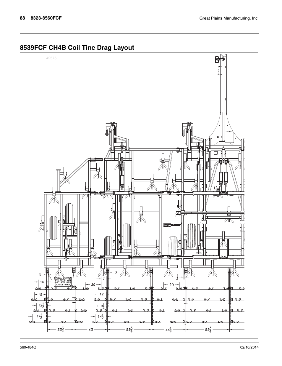8539fcf ch4b coil tine drag layout | Great Plains 8560 FCF Predelivery Manual User Manual | Page 92 / 124