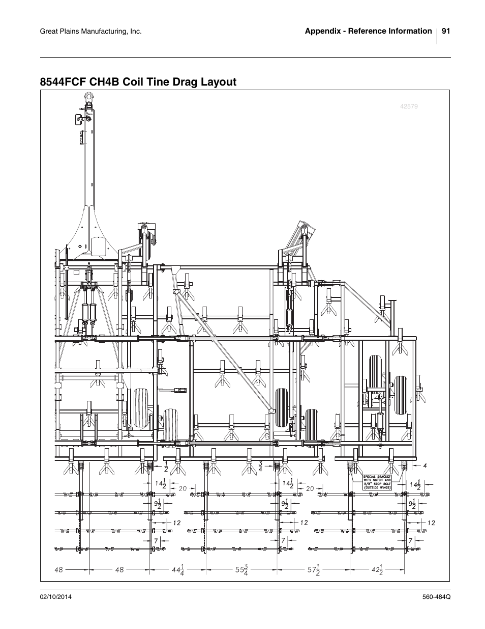 8544fcf ch4b coil tine drag layout | Great Plains 8560 FCF Predelivery Manual User Manual | Page 95 / 124