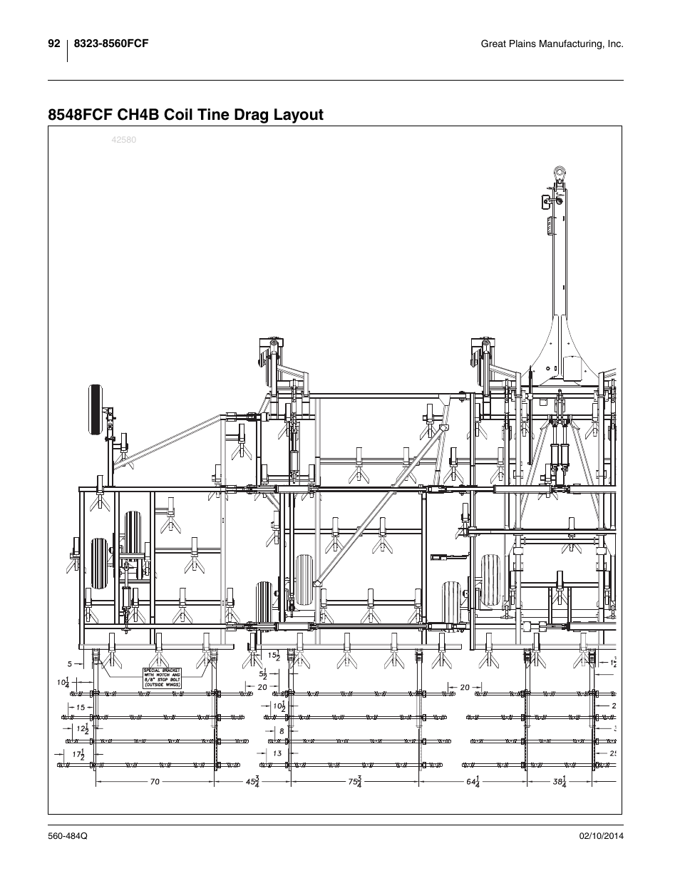 8548fcf ch4b coil tine drag layout | Great Plains 8560 FCF Predelivery Manual User Manual | Page 96 / 124