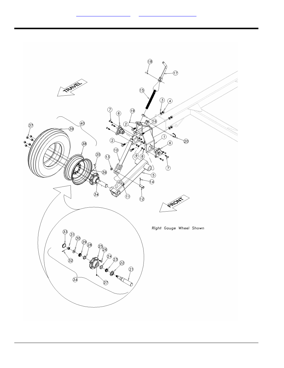 Front gauge wheel assembly (s/n a1385p+) | Great Plains 4336 DH Parts Manual User Manual | Page 50 / 114