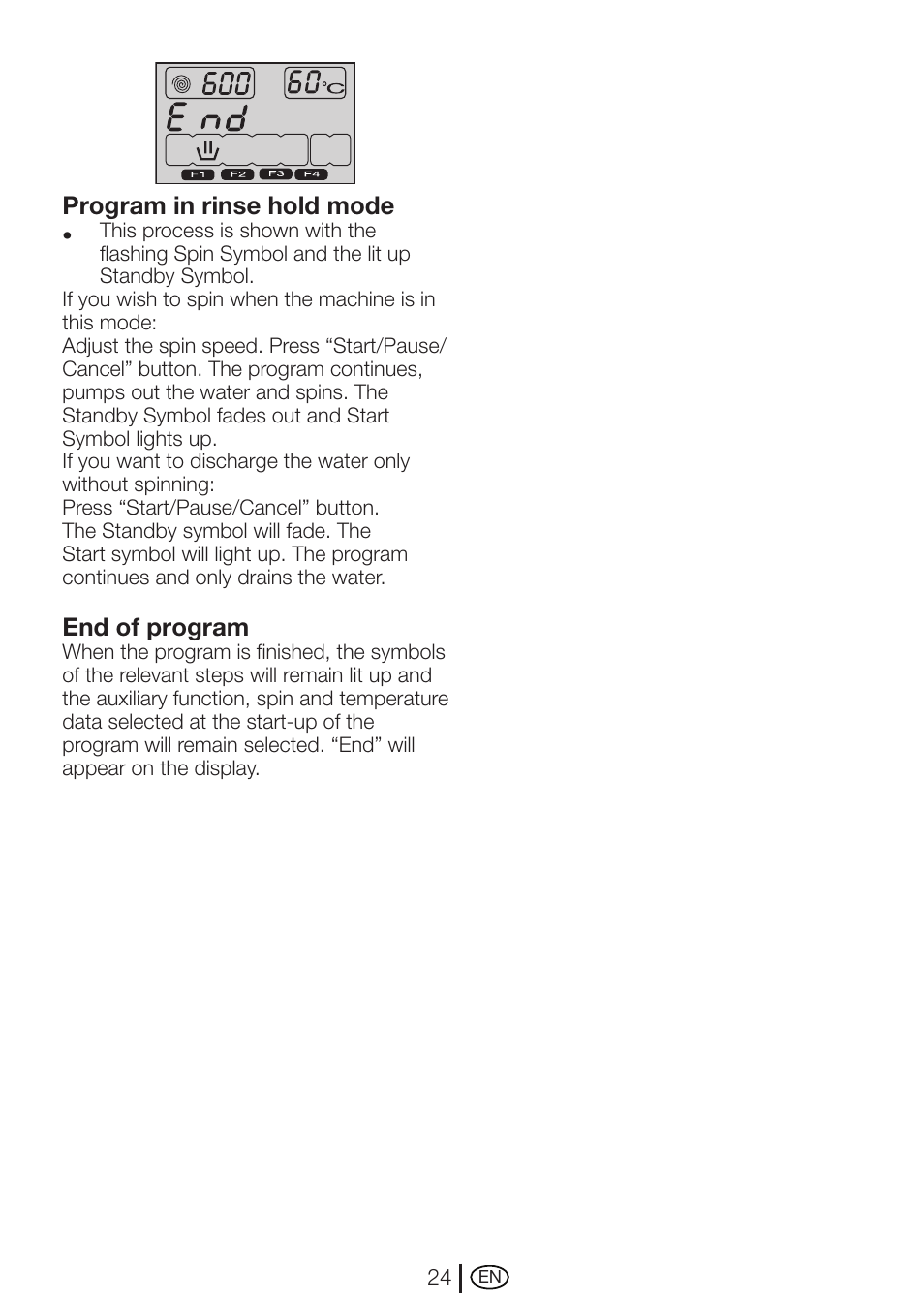 Beko WMI 71641 User Manual | Page 24 / 48