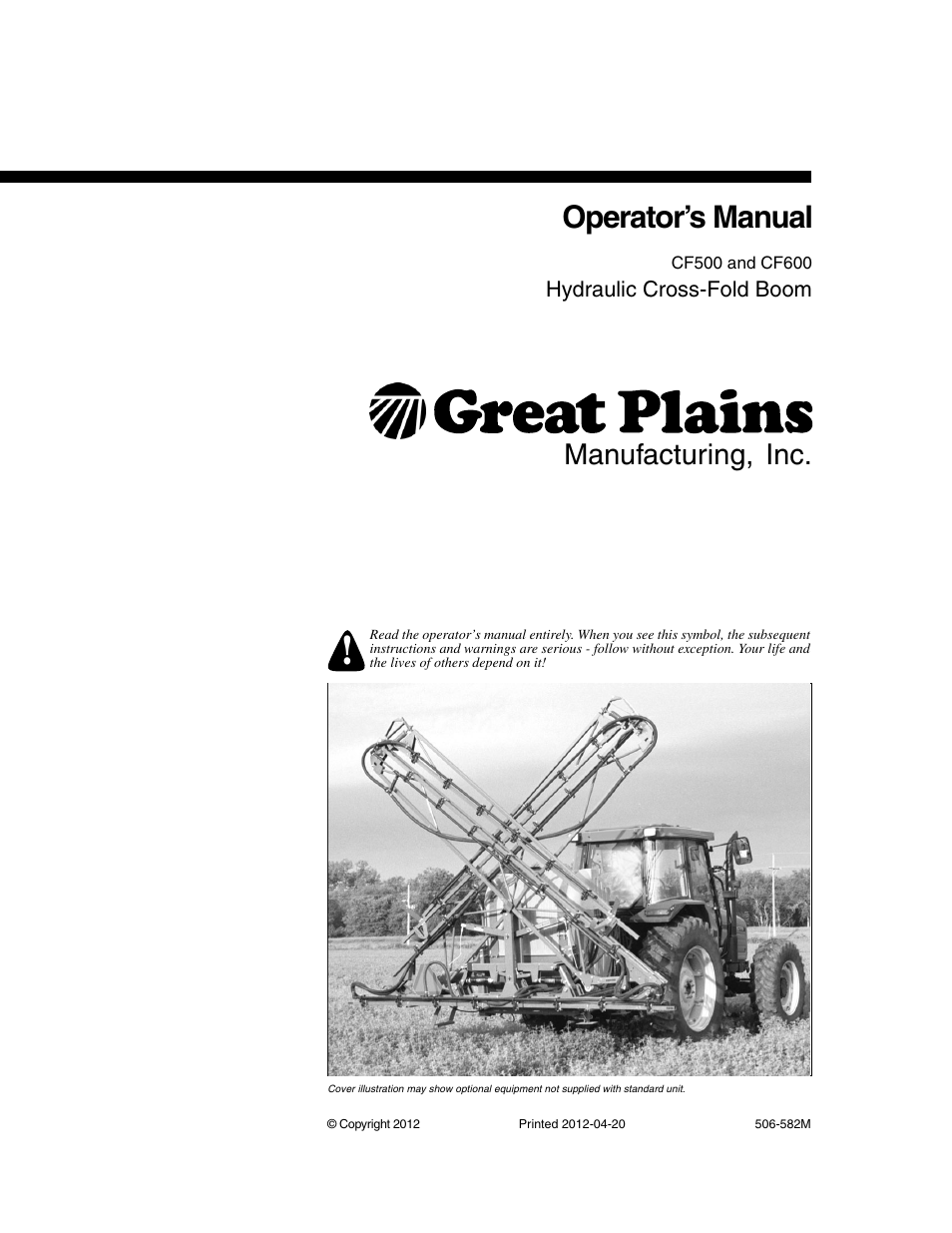 Great Plains CF600 Operator Manual User Manual | 38 pages