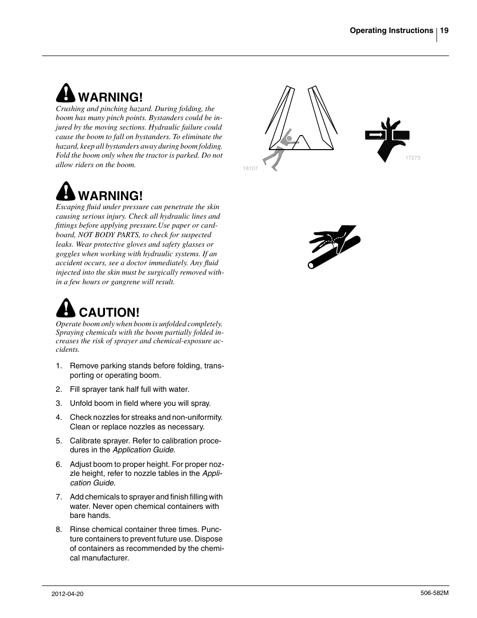 Warning, Caution | Great Plains CF600 Operator Manual User Manual | Page 21 / 38