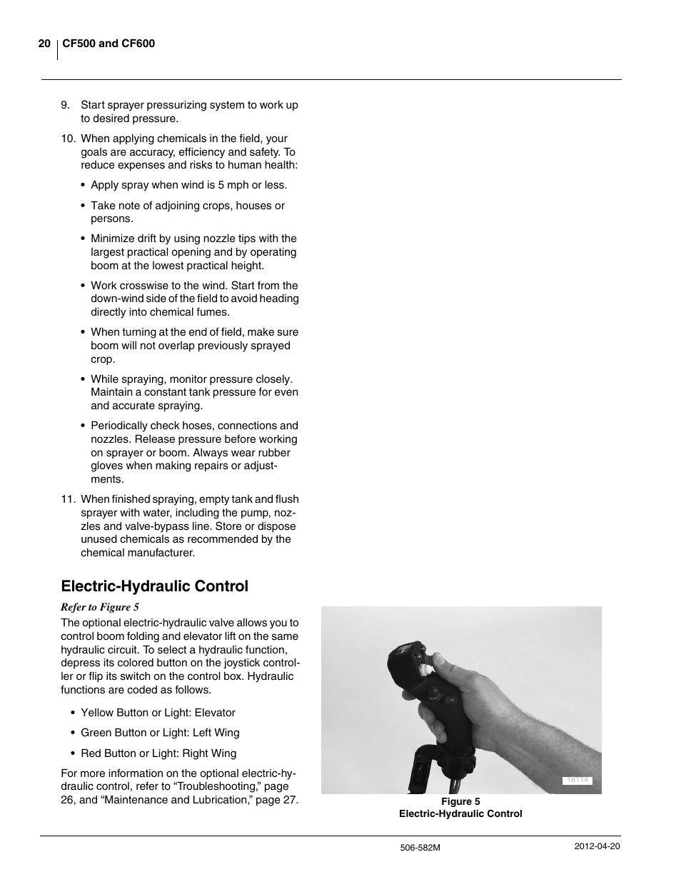 Electric-hydraulic control | Great Plains CF600 Operator Manual User Manual | Page 22 / 38